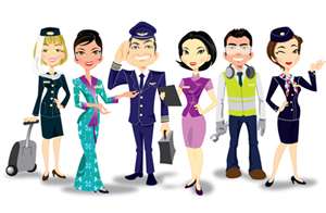 aviation cartoon people